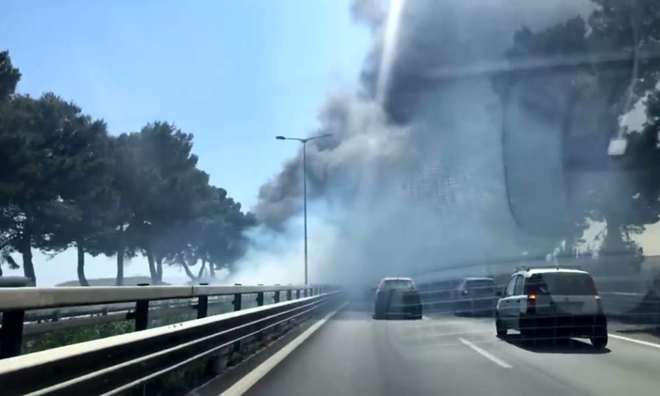 Incendio-autostrada-A30-Caserta-Salerno