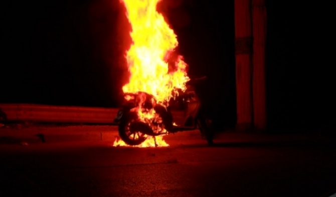 piano sorrento incendio scooter