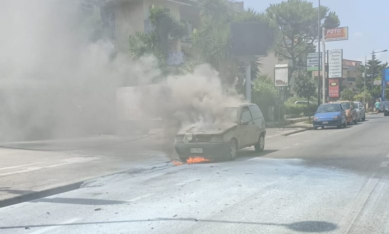incendio auto giugliano