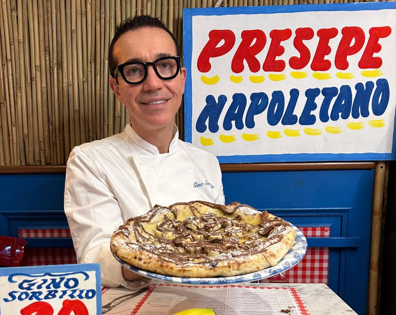 La nuova provocazione di Gino Sorbillo: ecco la pizza con nutella, banana e zucchero a velo