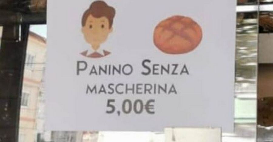 panino-5-euro-senza-mascherina-panificio-palma-campania