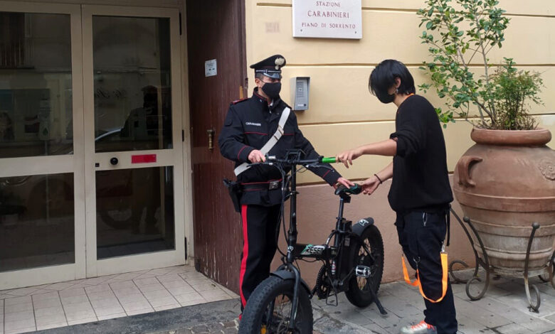 arresti-furto-bicicletta-elettrica-sorrento-casalnuovo