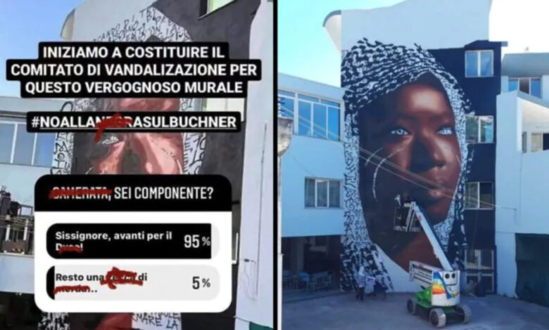 ischia insulti razzisti murale Jorit
