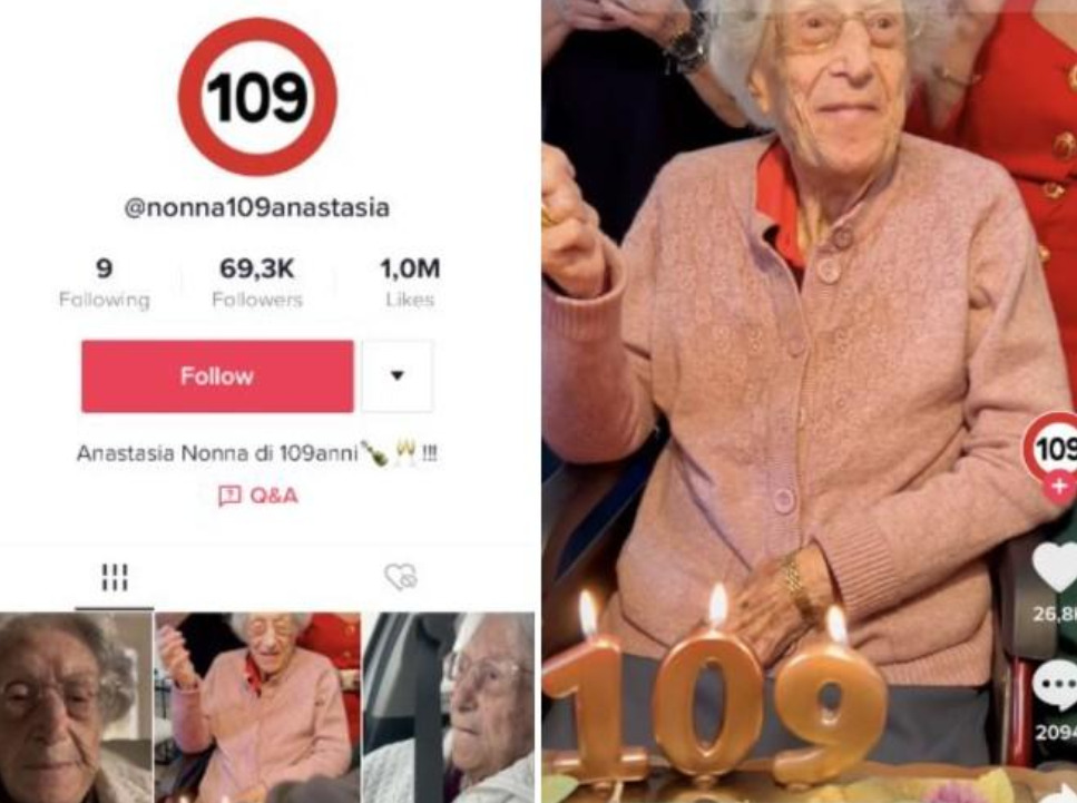 anastasia de felice festeggia 109 anni tik tok