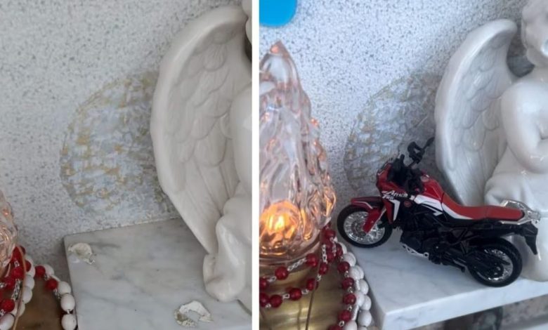 pozzuoli rubato modellino motocicletta tomba