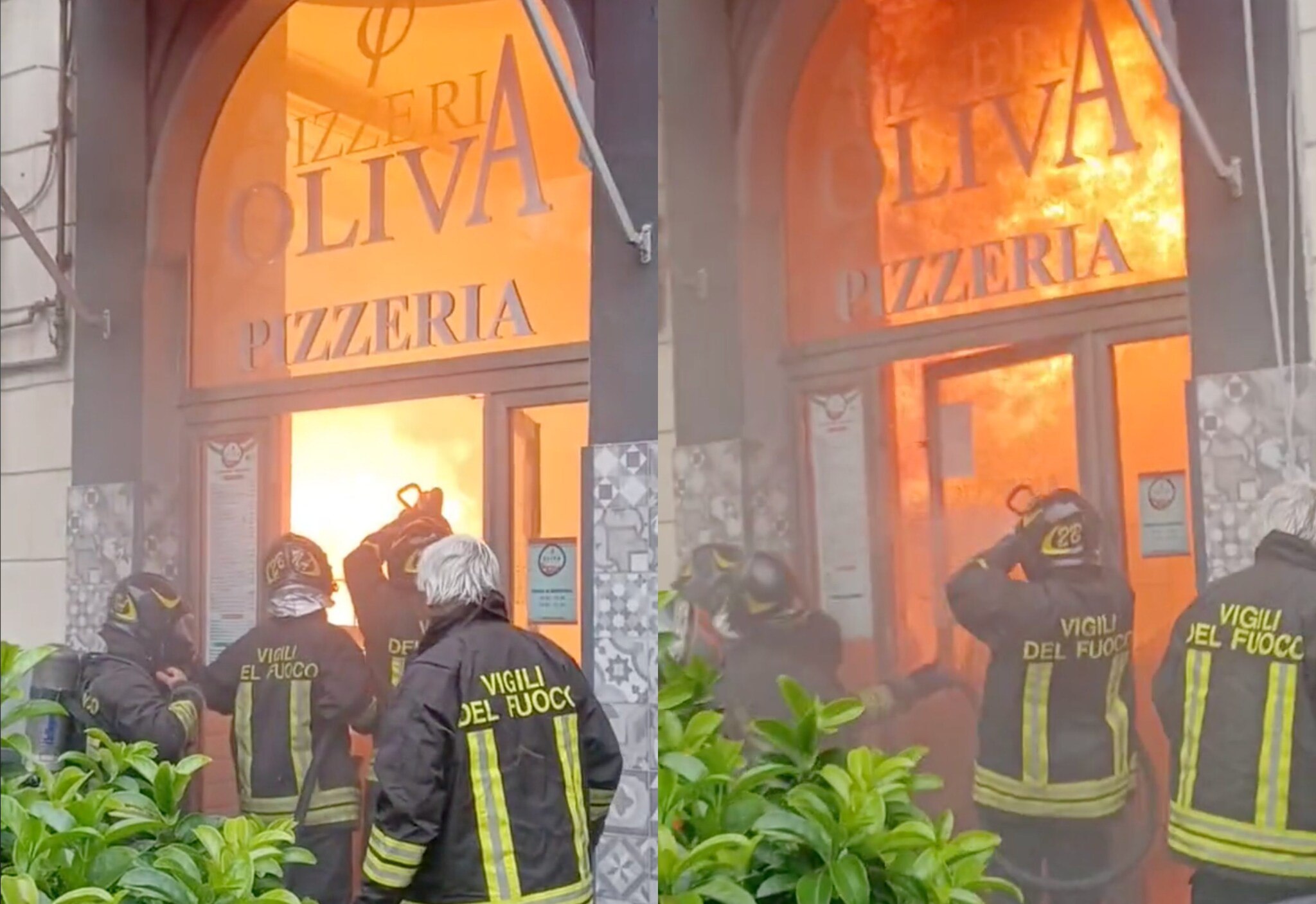 napoli incendio pizzeria 14 settembre