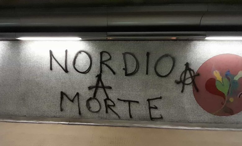 nordio morte scritta stazione napoli