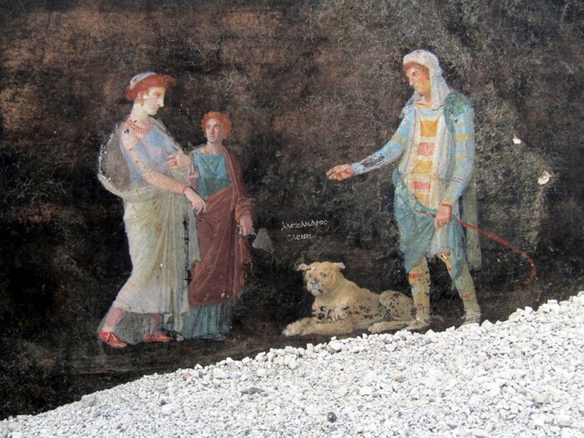 Pompei, scoperto un salone decorato con immagini della guerra di Troia