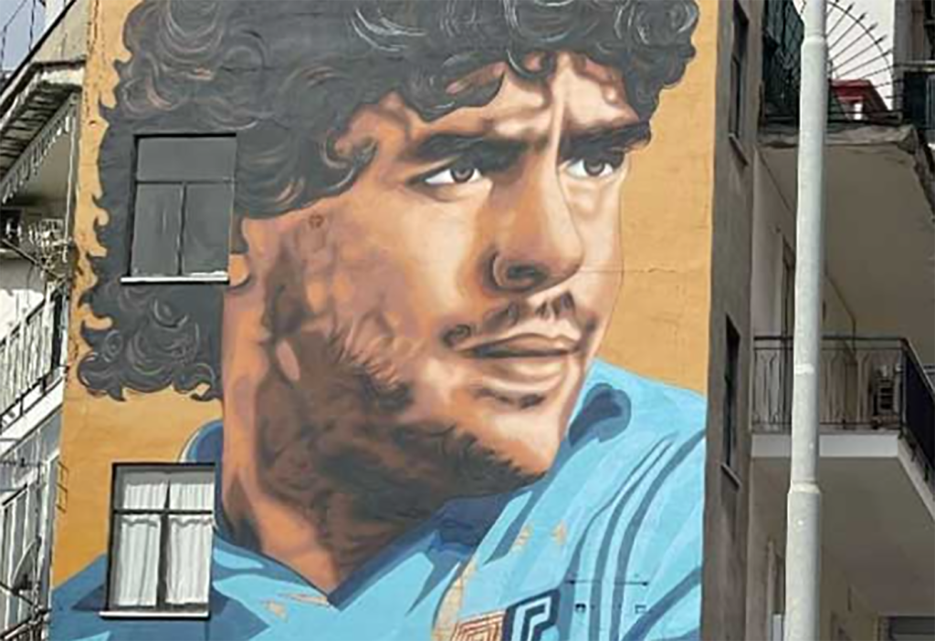 Grumo Nevano inaugurato murales su Maradona